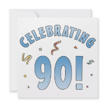 Fun Festive 90th Birthday Gifts Personalized Announcements