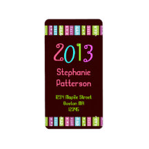 Fun Festive Bright New Year  Address Label