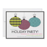 Fun Festive Modern Ornaments Holiday Party invitations
