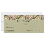 Fun Florals Gift Certificate rack cards