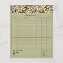 Fun Florals Small Order Form Custom Flyer