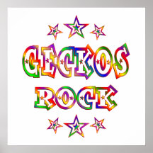 Fun Geckos Rock Poster
