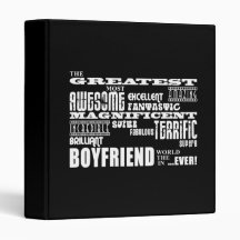 Fun Gifts for Boyfriends : Greatest Boyfriend 3 Ring Binder