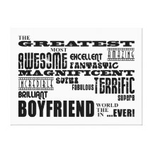Fun Gifts for Boyfriends : Greatest Boyfriend Canvas Print