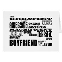 Fun Gifts for Boyfriends : Greatest Boyfriend Greeting Cards