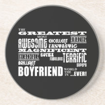 Fun Gifts for Boyfriends : Greatest Boyfriend Beverage Coaster