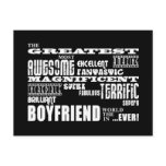 Fun Gifts for Boyfriends : Greatest Boyfriend Post Cards