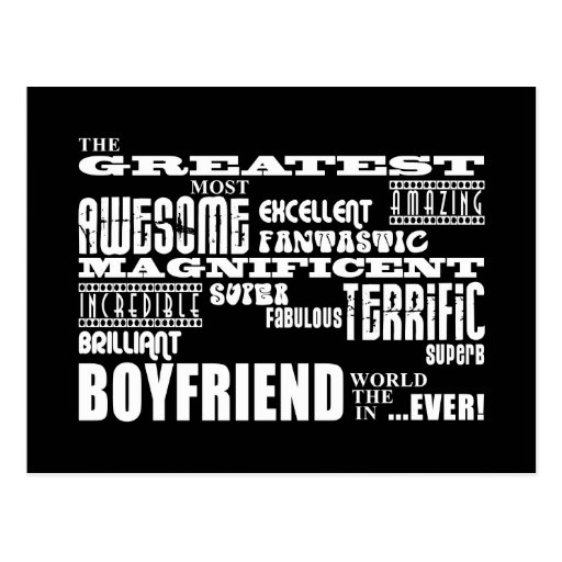 Fun Gifts for Boyfriends : Greatest Boyfriend Post Cards