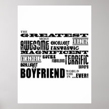 Fun Gifts for Boyfriends : Greatest Boyfriend Posters