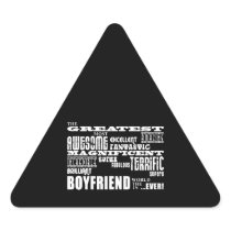 Fun Gifts for Boyfriends : Greatest Boyfriend Triangle Stickers