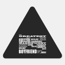 Fun Gifts for Boyfriends : Greatest Boyfriend Triangle Stickers