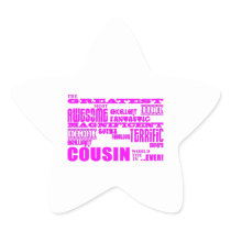 Fun Gifts for Cousins : Greatest Cousin Star Sticker