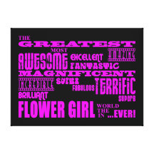 Fun Gifts for Flower Girls : Greatest Flower Girl Gallery Wrapped Canvas