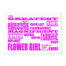 Fun Gifts for Flower Girls : Greatest Flower Girl Gallery Wrapped Canvas