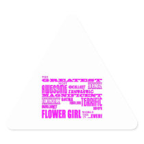 Fun Gifts for Flower Girls : Greatest Flower Girl Triangle Sticker