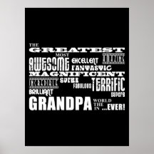 Fun Gifts for Grandfathers : Greatest Grandpa Print