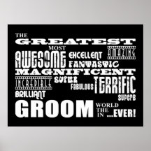 Fun Gifts for Grooms : Greatest Groom Print