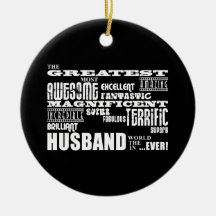 Fun Gifts for Husbands : Greatest Husband Christmas Ornament