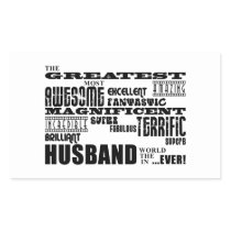 Fun Gifts for Husbands : Greatest Husband Rectangular Stickers