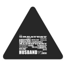 Fun Gifts for Husbands : Greatest Husband Triangle Stickers