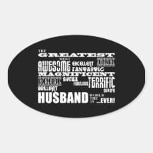 Fun Gifts for Husbands : Greatest Husband Stickers
