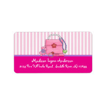 Fun Girl Purse Return Address Labels.