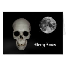 Fun gothic skull Christmas Greeting Card