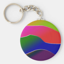 Fun Gradient Shapes Key Chains
