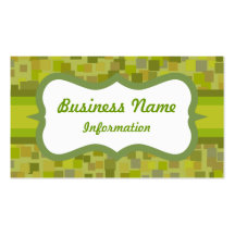 Fun Green Mosaic Business Card