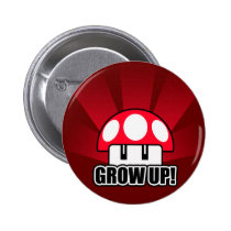 Fun Grow Up Red Mushroom Powerup buttons