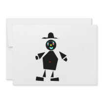 Fun guy made of shapes custom invite