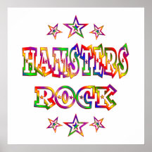 Fun Hamsters Rock Poster