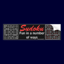 Fun In A Number Of Ways bumper stickers