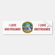FUN IN THE SUN GREYHOUND STYLE BUMPER STICKERS