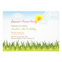 Fun in the Sun Summer Birthday Party Invitation
