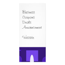 Fun Indigo Purple Blue Geometric Shapes Pattern Personalized Rack Card