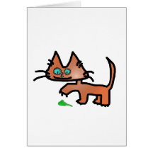 Fun Kitty Playing With Mouse Toy Cards
