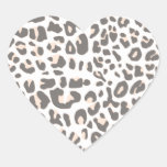 Fun Leopard Print Heart Stickers