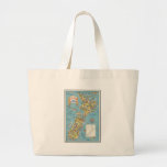 Fun map of New Zealand Canvas Bags