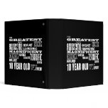 Fun Modern 10 Birthday Party Greatest Ten Year Old Vinyl Binders