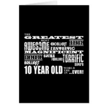 Fun Modern 10 Birthday Party Greatest Ten Year Old Greeting Card