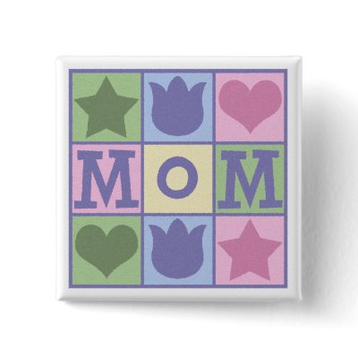 Fun Mom Quilt Squares Square Button by koncepts