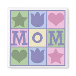 Fun Mom Quilt Squares Square Magnet
