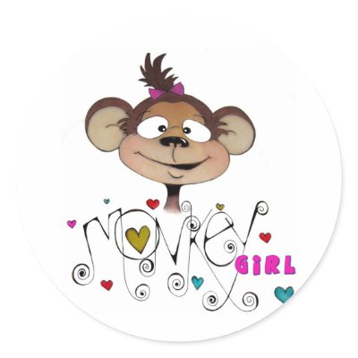 Fun Monkey Girl Sticker by Celonia