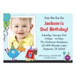 Fun Monsters Photo Birthday Party Invitations