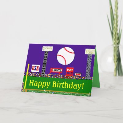 Baseball Happy Birthday