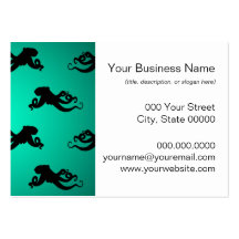 Fun Octopus Silhouettes on Green Business Cards