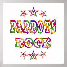 Fun Parrots Rock Posters
