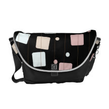 Fun Pastel Cubes and Dots Courier Bag