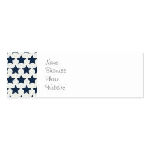 Fun Patriotic Navy Blue Stars 4th of July Pattern Business Card